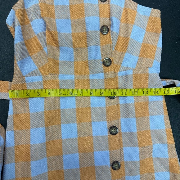 Ann Taylor Orange and White Square Neck Midi Sundress - Picture 5 of 9